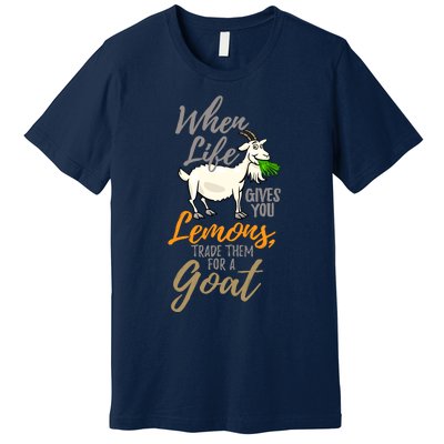 Goat Stuff For Goat Lovers | Farm Animal Meme Pun Funny Goat Premium T-Shirt