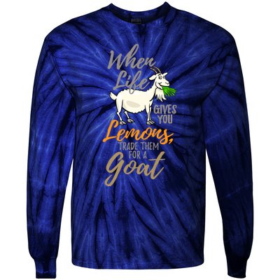 Goat Stuff For Goat Lovers | Farm Animal Meme Pun Funny Goat Tie-Dye Long Sleeve Shirt