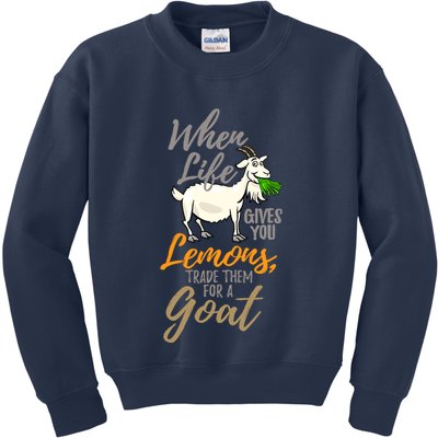Goat Stuff For Goat Lovers | Farm Animal Meme Pun Funny Goat Kids Sweatshirt