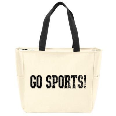 Go Sports! Funny Vintage Sports Clueless Sport Fan Go Sports Zip Tote Bag