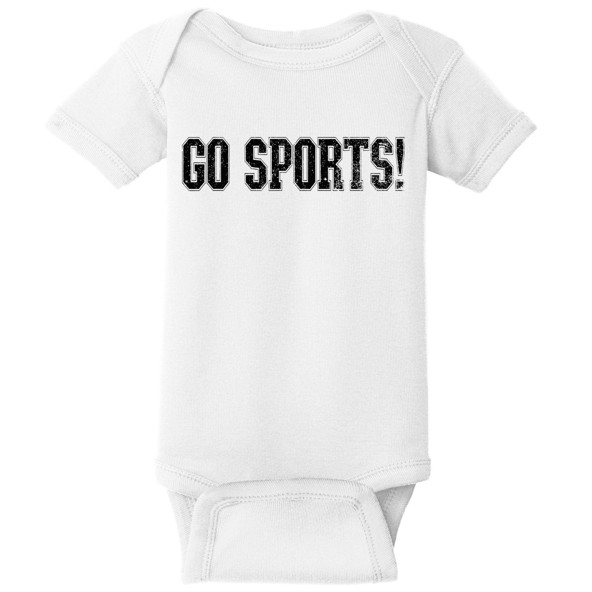 Go Sports! Funny Vintage Sports Clueless Sport Fan Go Sports Baby Bodysuit