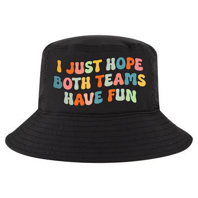 Groovy style Funny Football, I Just Hope Both Teams Have Fun Cool Comfort Performance Bucket Hat