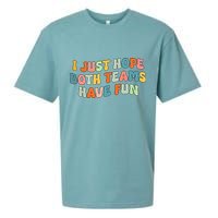Groovy style Funny Football, I Just Hope Both Teams Have Fun Sueded Cloud Jersey T-Shirt