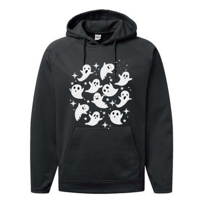 Ghostly Stars Fall Performance Fleece Hoodie