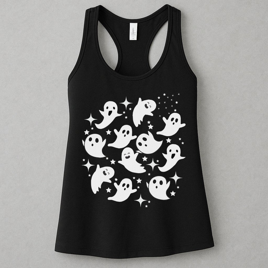 Ghostly Stars Fall Womens Tank Top