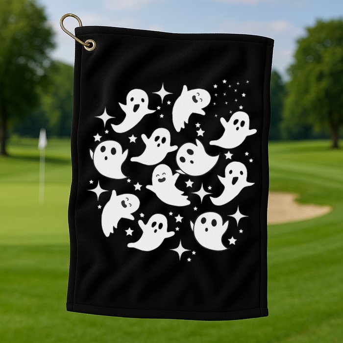 Ghostly Stars Fall Golf Towel