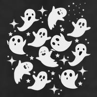 Ghostly Stars Fall Golf Towel