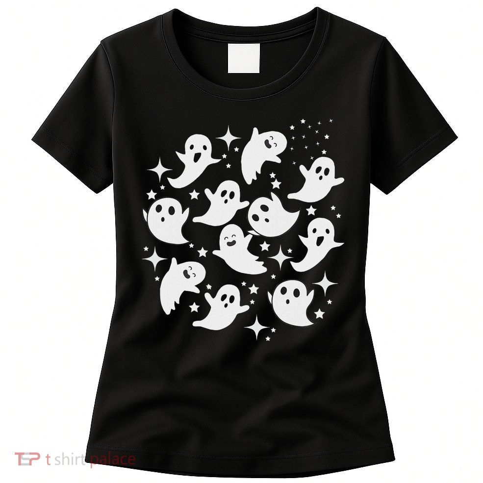 Ghostly Stars Fall Womens T-Shirt