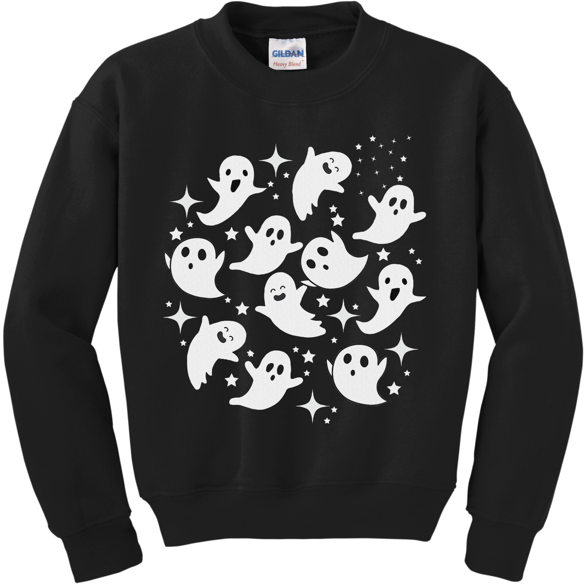 Ghostly Stars Fall Kids Sweatshirt