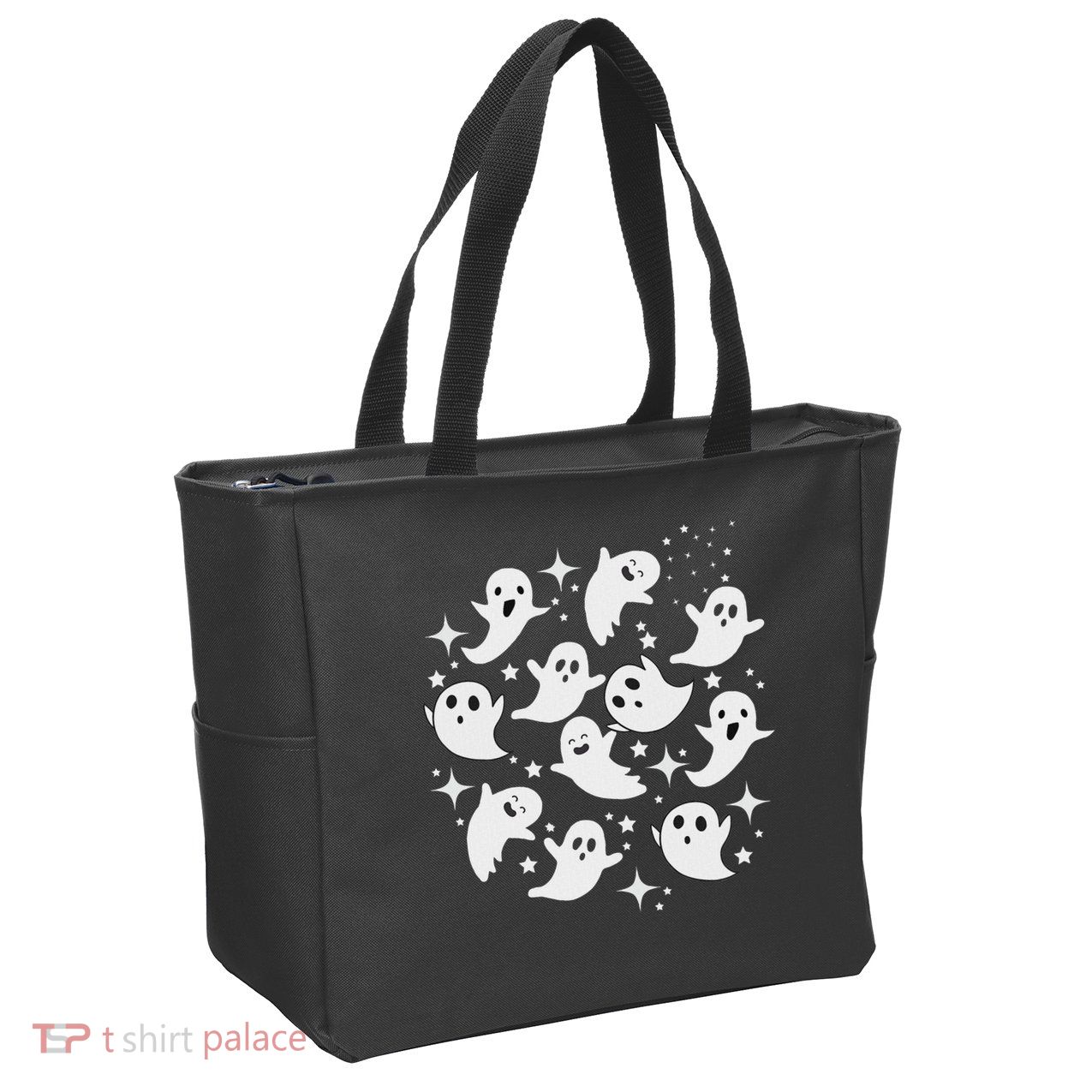 Ghostly Stars Fall Zip Tote Bag