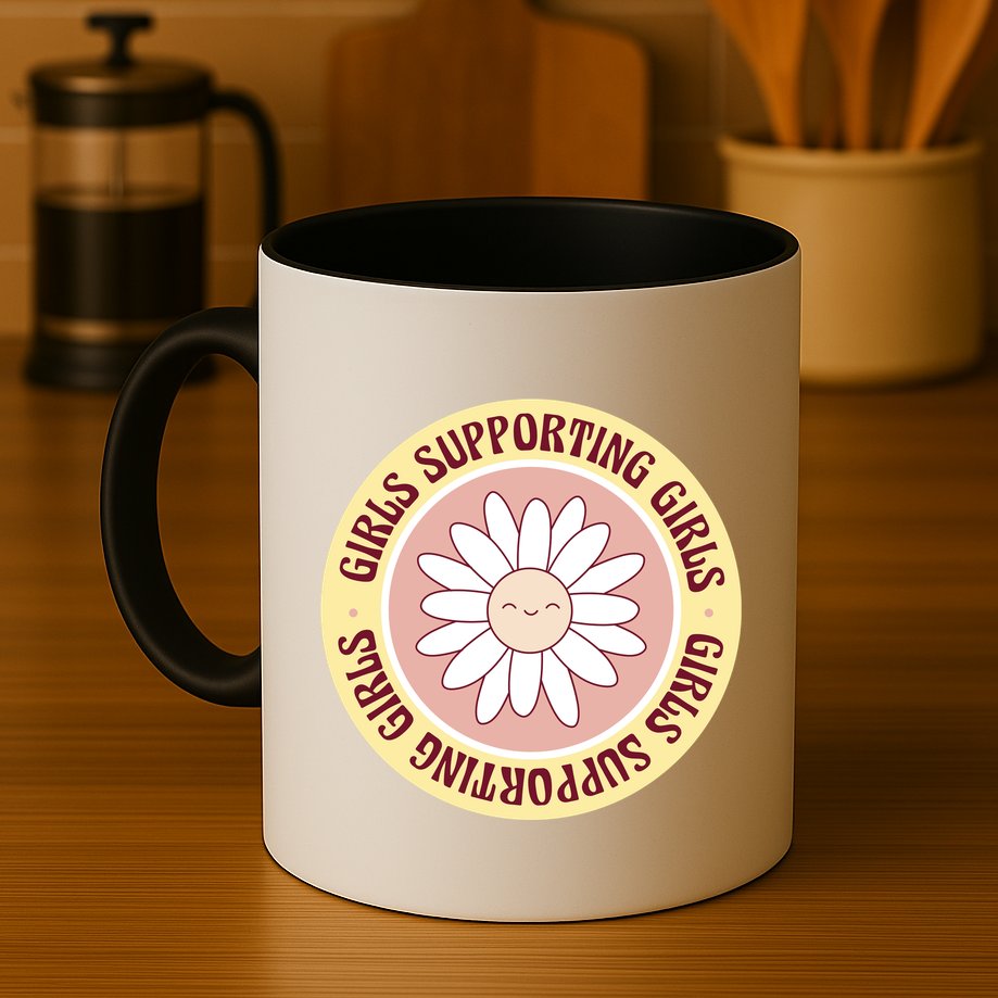 Girls Supporting Girls Sunflower Feminist Mug