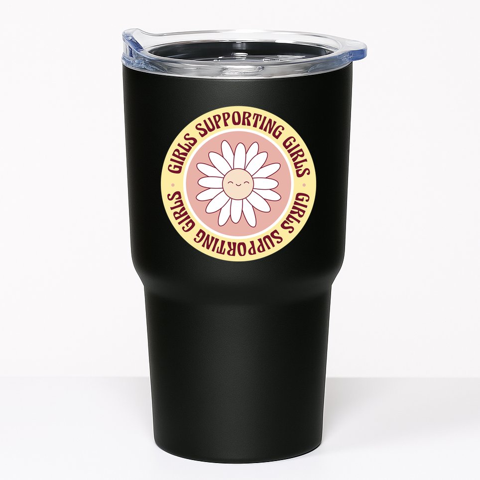 Girls Supporting Girls Sunflower Feminist Tumbler