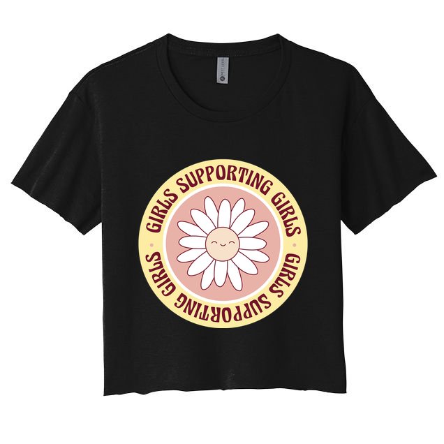 Girls Supporting Girls Sunflower Feminist Crop Top