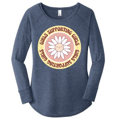 Girls Supporting Girls Sunflower Feminist Women's Perfect Tri Tunic Long Sleeve Shirt