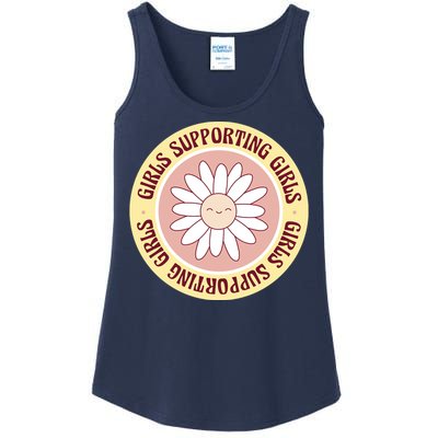 Girls Supporting Girls Sunflower Feminist Ladies Essential Tank