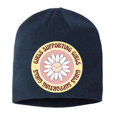 Girls Supporting Girls Sunflower Feminist Sustainable Beanie