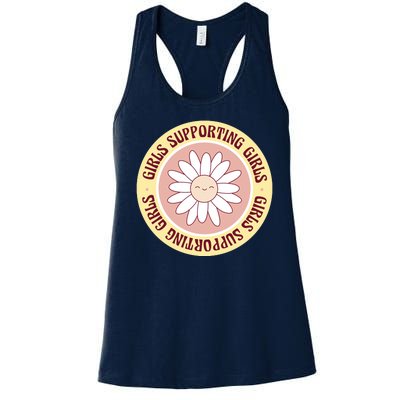 Girls Supporting Girls Sunflower Feminist Women's Racerback Tank