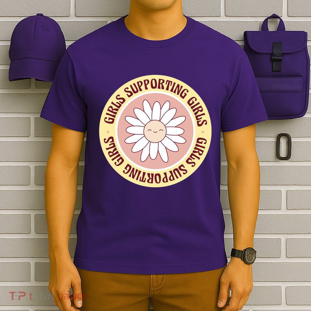 Girls Supporting Girls Sunflower Feminist T-Shirt