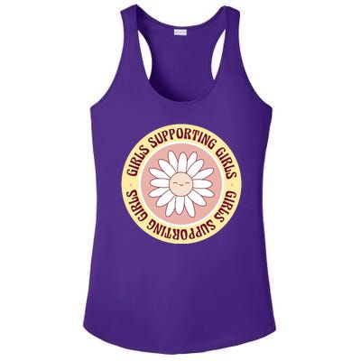 Girls Supporting Girls Sunflower Feminist Ladies PosiCharge Competitor Racerback Tank