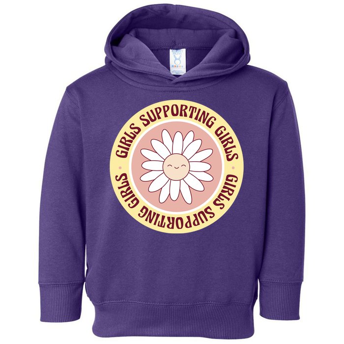 Girls Supporting Girls Sunflower Feminist Toddler Hoodie