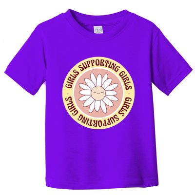 Girls Supporting Girls Sunflower Feminist Toddler T-Shirt