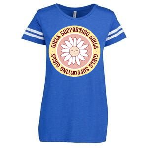 Girls Supporting Girls Sunflower Feminist Enza Ladies Jersey Football T-Shirt