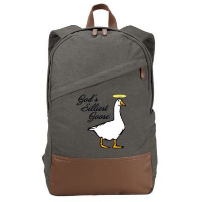 God's Silliest Goose Cotton Canvas Backpack