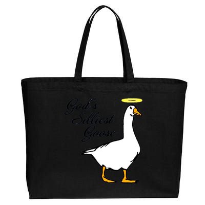 God's Silliest Goose Cotton Canvas Jumbo Tote