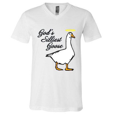 God's Silliest Goose V-Neck T-Shirt