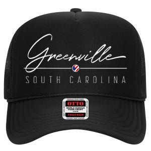 Greenville Sc High Crown Mesh Back Trucker Hat