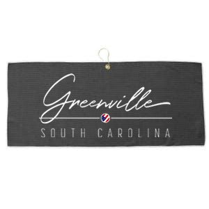 Greenville Sc Large Microfiber Waffle Golf Towel