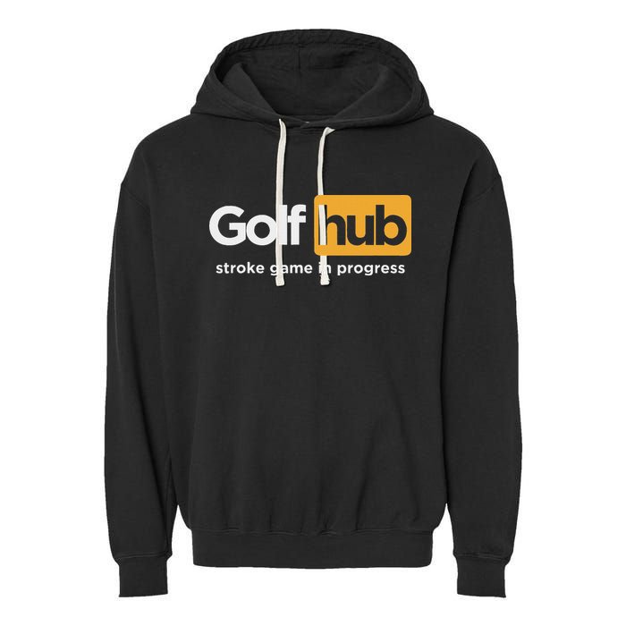 Golfhub Stroke Game In Progress Garment-Dyed Fleece Hoodie