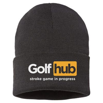 Golfhub Stroke Game In Progress Sustainable Knit Beanie