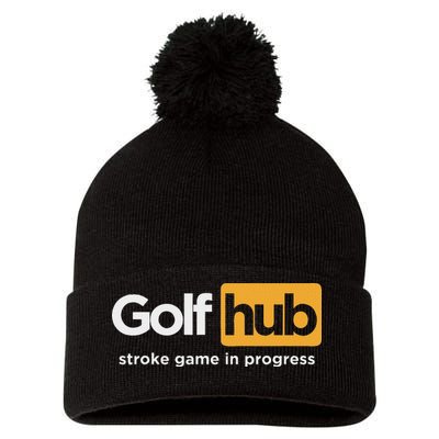 Golfhub Stroke Game In Progress Pom Pom 12in Knit Beanie