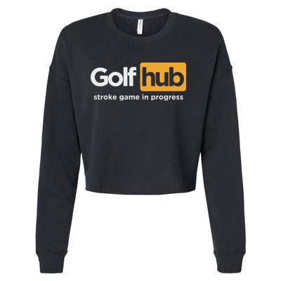 Golfhub Stroke Game In Progress Cropped Pullover Crew
