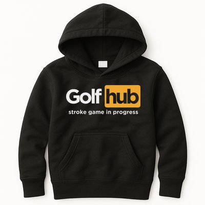 Golfhub Stroke Game In Progress Kids Hoodie