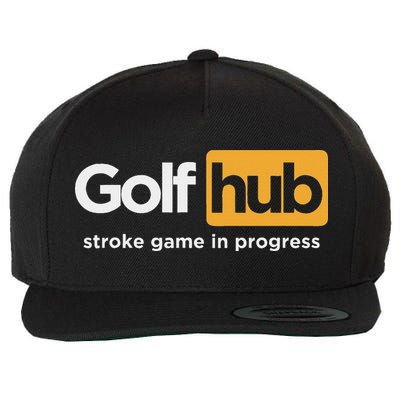 Golfhub Stroke Game In Progress Wool Snapback Cap