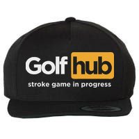 Golfhub Stroke Game In Progress Wool Snapback Cap