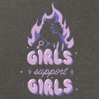 Girls Support Girls Feminism Cotton Canvas Backpack