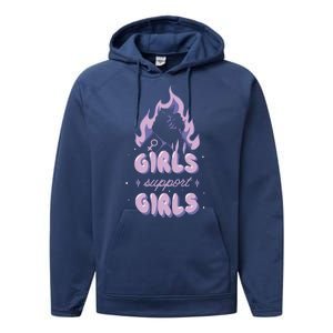 Girls Support Girls Feminism Performance Fleece Hoodie