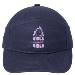 Girls Support Girls Feminism 7-Panel Snapback Hat