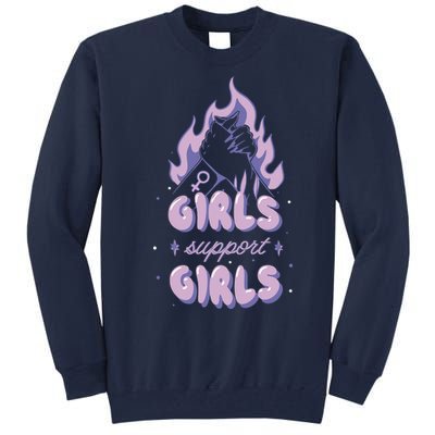 Girls Support Girls Feminism Tall Sweatshirt