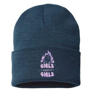 Girls Support Girls Feminism Sustainable Knit Beanie