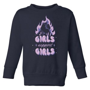 Girls Support Girls Feminism Toddler Sweatshirt