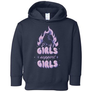 Girls Support Girls Feminism Toddler Hoodie