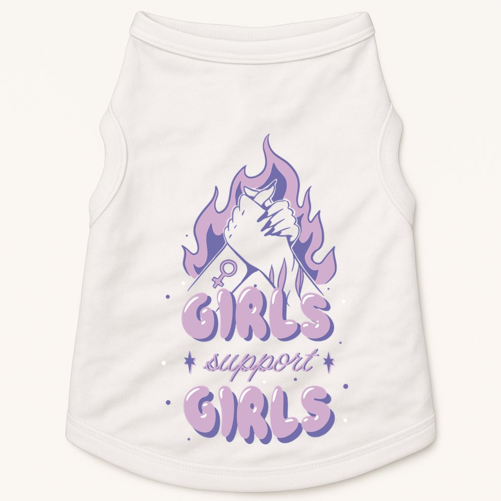 Girls Support Girls Feminism Doggie Tank
