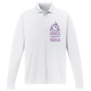 Girls Support Girls Feminism Performance Long Sleeve Polo