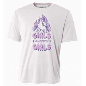 Girls Support Girls Feminism Cooling Performance Crew T-Shirt