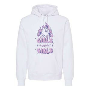 Girls Support Girls Feminism Premium Hoodie