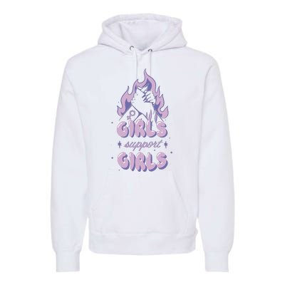 Girls Support Girls Feminism Premium Hoodie